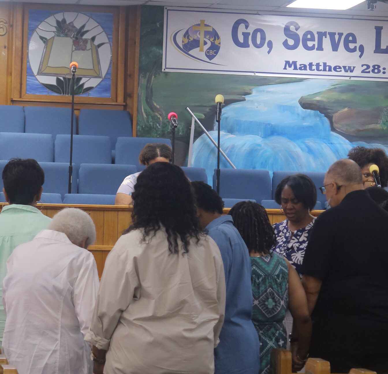 Corinth Baptist Church gathered in prayer